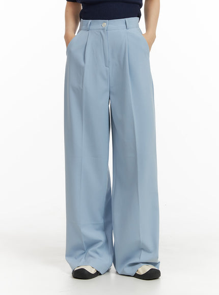 solid-wide-trousers-om412 / Light blue