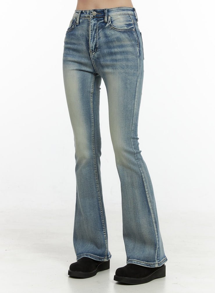 ivy-tight-fit-bootcut-jeans-os410 / Light blue