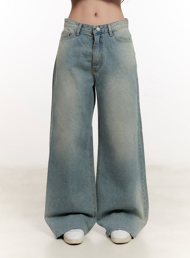 melissa-cut-ends-wide-leg-jeans-cm510 / Light blue