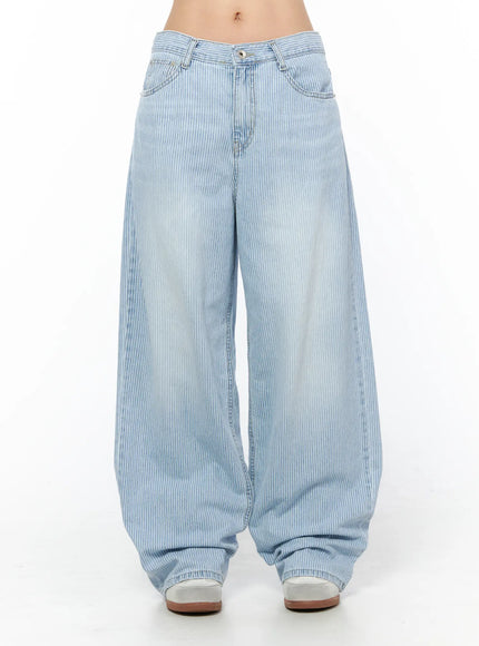 lilo-striped-wide-leg-jeans-cu512 / Light blue