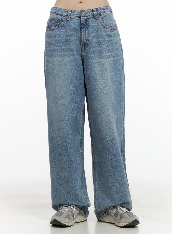 liana-classic-washed-wide-leg-denim-oo401 / Light blue