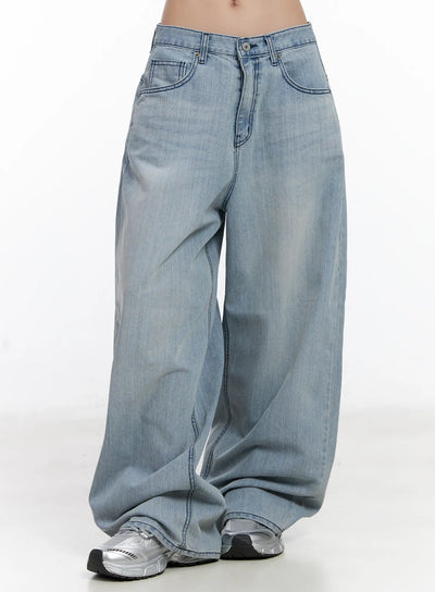 tru-light-washed-vintage-wide-jeans-cf503 / Light blue