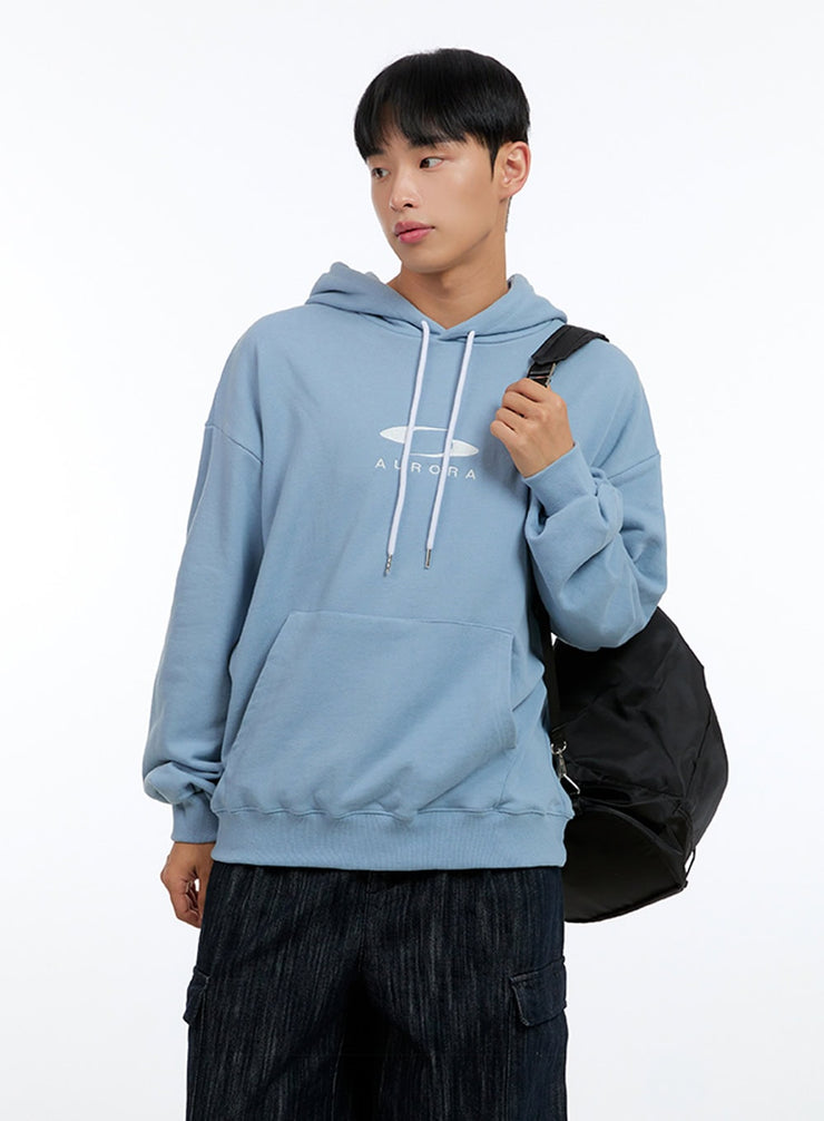 mens-graphic-oversized-hoodie-ig421 / Light blue