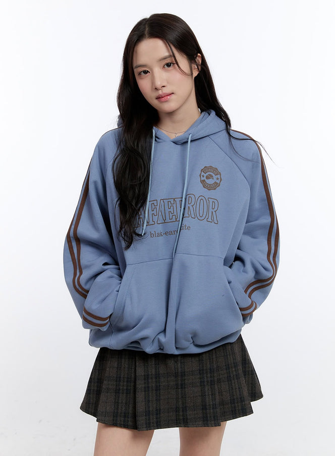 track-oversized-hoodie-on418 / Light blue