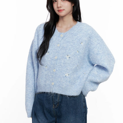 cozy-knit-cardigan-and-tank-top-set-co523 / Light blue