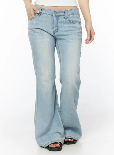 nomi-washed-bootcut-jeans-cd805 / Light blue