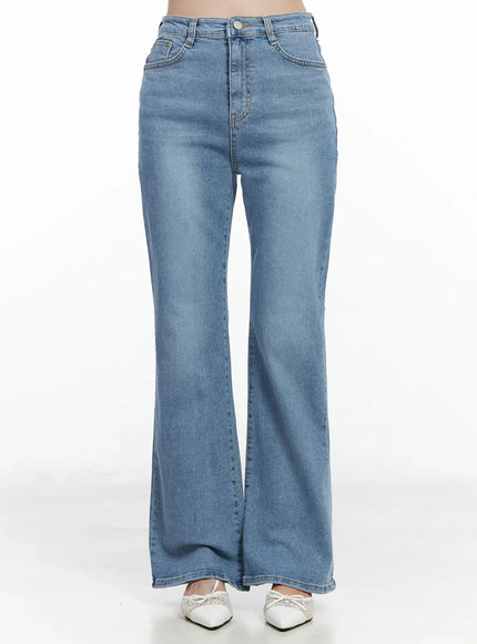 skai-high-waist-bootcut-jeans-if520 / Light blue