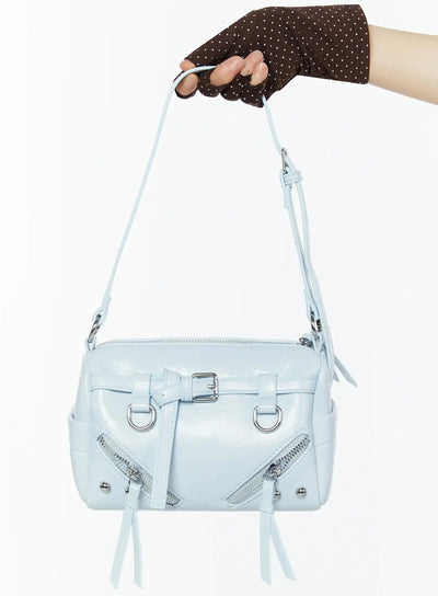 knotted-shoulder-bag-cu515 / Light blue