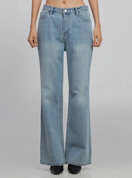 alena-straight-leg-flared-jeans-id516 / Light blue