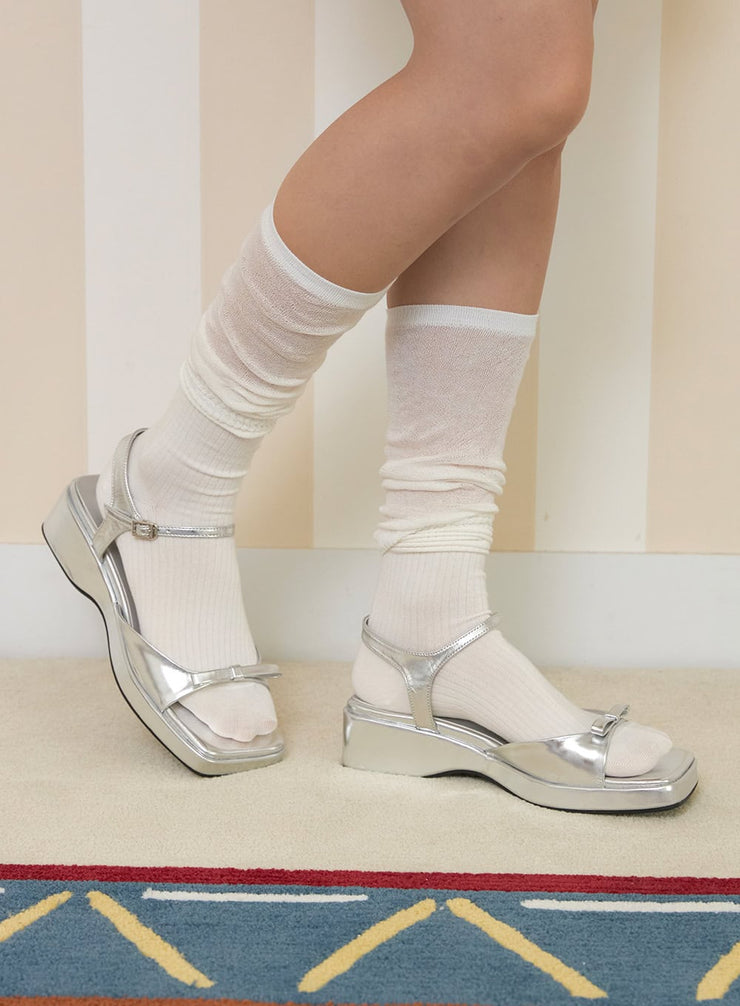 chunky-ribbon-sandals-oy427 / Light gray