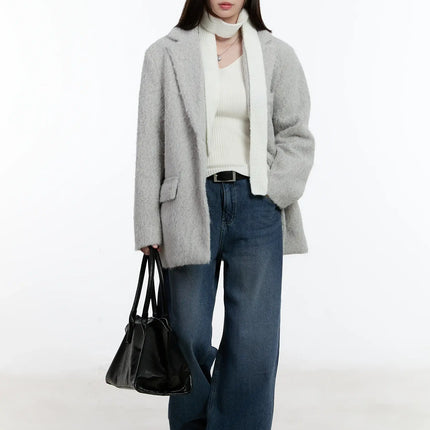oversized-two-button-wool-coat-id511 / Light gray