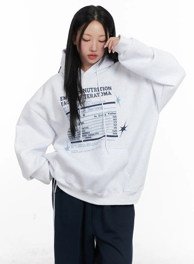 oversized-graphic-hoodie-cn528 / Light gray