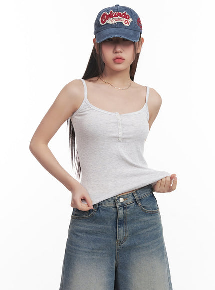 buttoned-cami-top-cm528 / Light gray