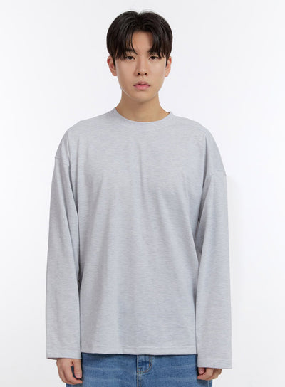 mens-essential-long-sleeve-t-shirt-im525 / Light gray