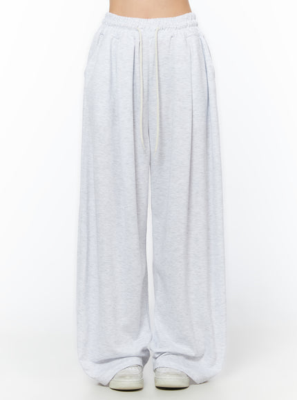 basic-wide-leg-sweatpants-iu519 / Light gray