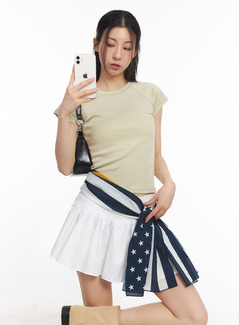 essential-cotton-raglan-top-iy529 / Light green