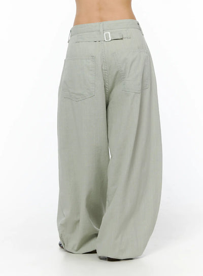 relaxed-fit-wide-leg-pants-cu515 / Light green