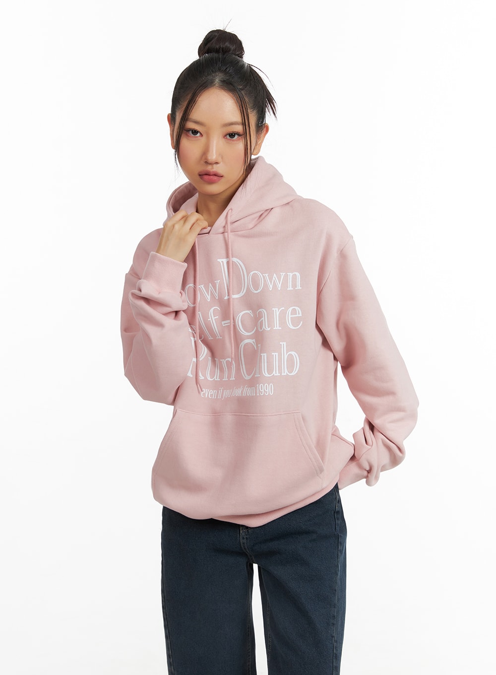 Hot pink graphic outlet hoodie