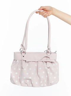 dot-ribbon-shoulder-bag-iy526 / Light pink