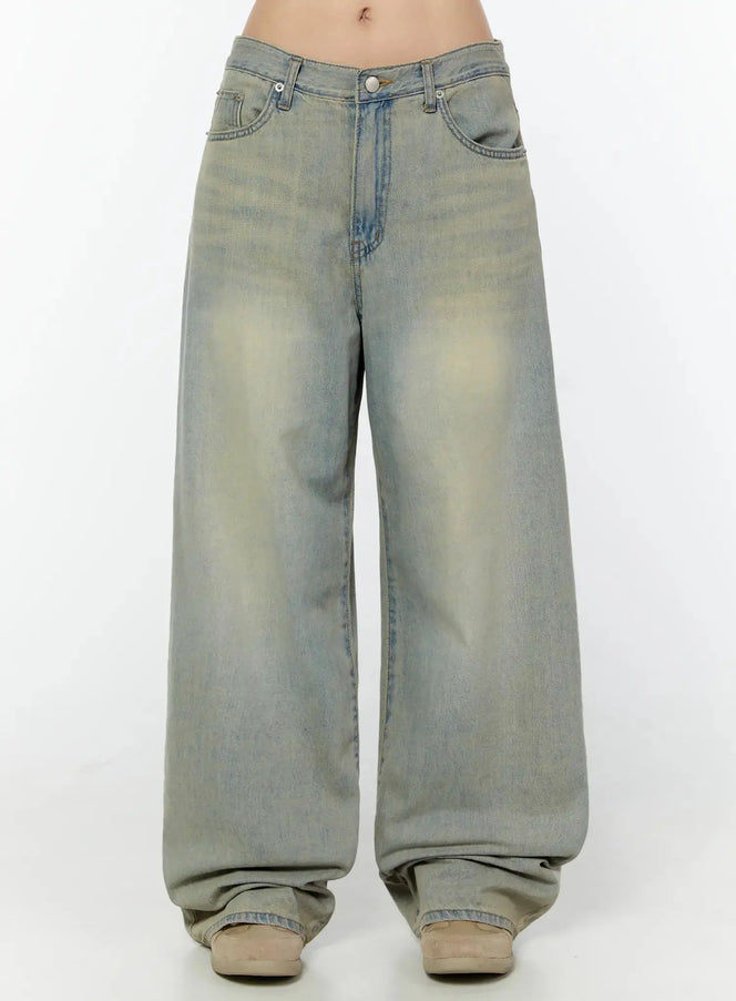 Naia Washed Baggy Jeans IU524