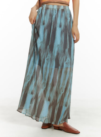 flowy-graphic-maxi-skirt-ca415 / Mint