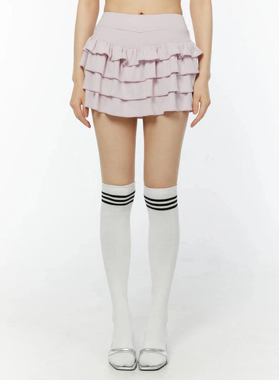 flirty-frill-mini-skirt-iu518 / Pink