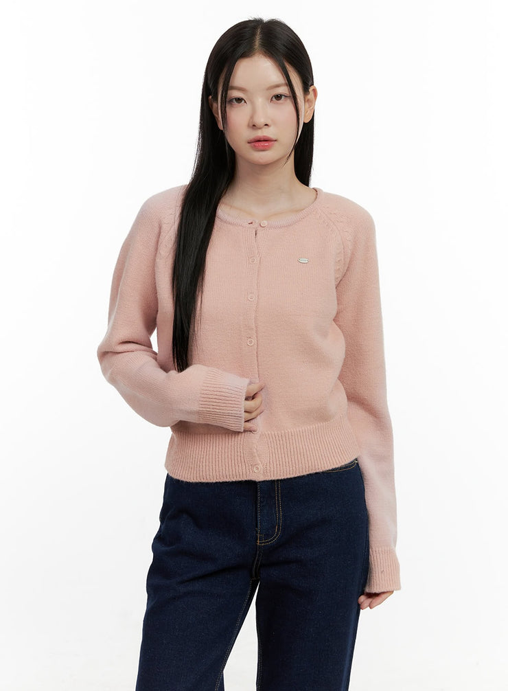 cozy-knit-button-up-cardigan-on408 / Pink