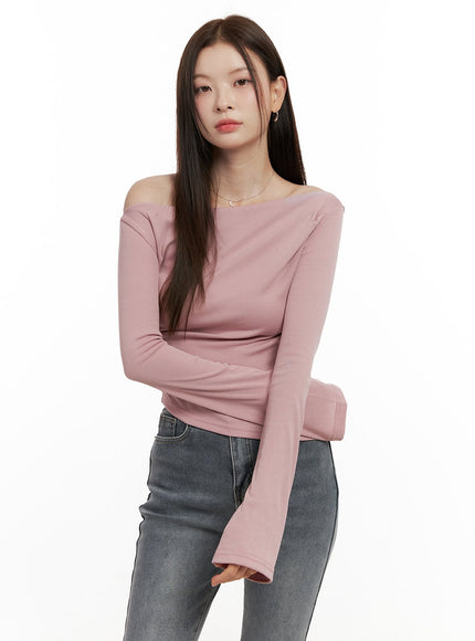 elegant-one-shoulder-top-on422 / Pink