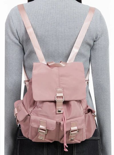 cute-pastel-pocket-backpack-ca513 / Pink
