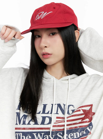 embroidered-snapback-cap-cg525 / Red