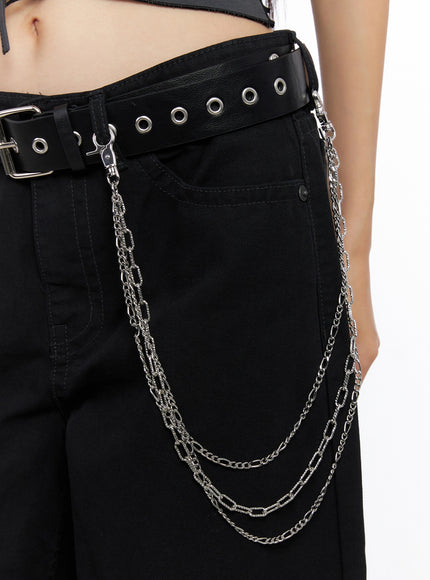 triple-layered-chain-link-belt-co517 / Silver