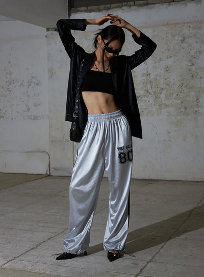 reflective-track-lounge-pants-cs511 / Silver