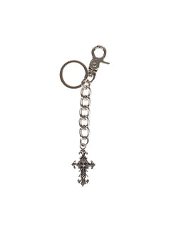 mens-bold-pendant-keychain-iy505 / Silver