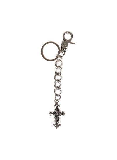 mens-bold-pendant-keychain-iy505 / Silver