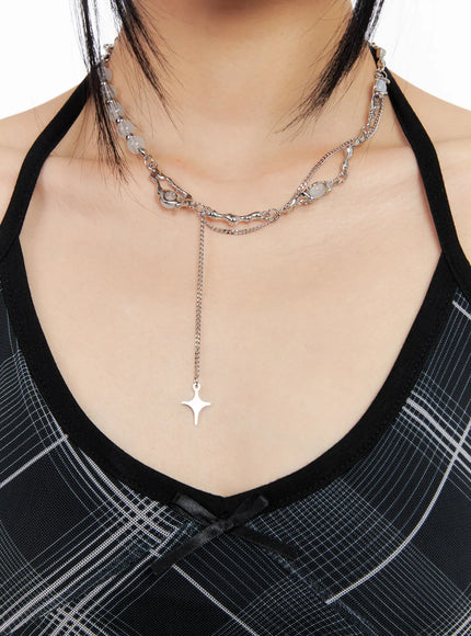star-chain-necklace-cl530 / Silver