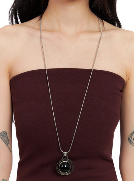 chic-minimal-pendant-necklace-in528 / Silver