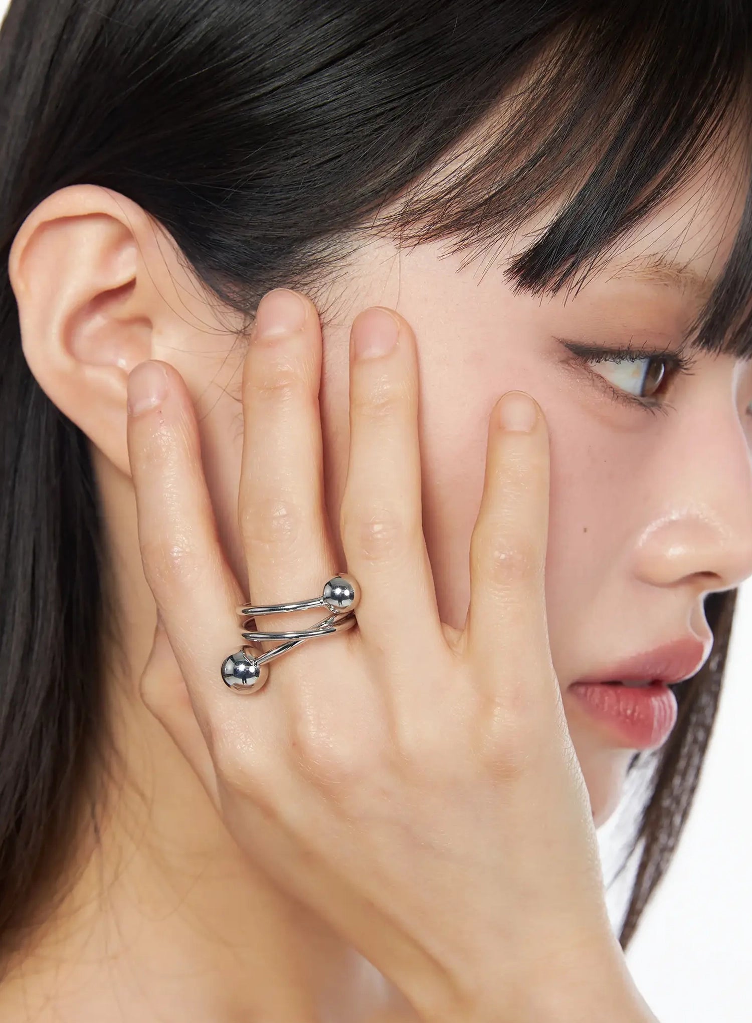 orbital-twist-ring-iy520 / Silver