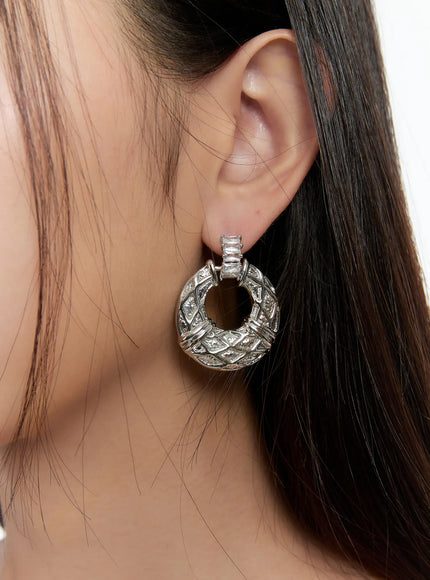 chunky-boho-hoop-earrings-cs518 / Silver