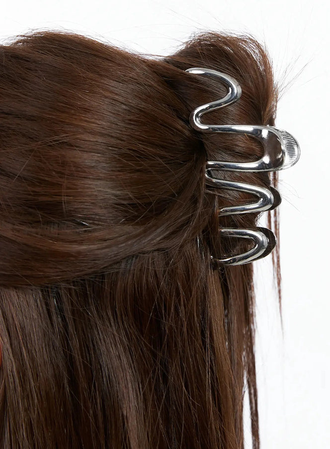 wavy-hair-claw-clip-is515 / Silver