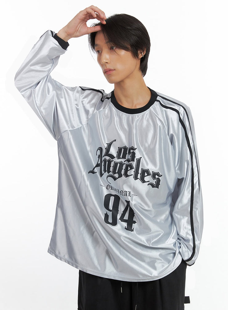 mens-graphic-jersey-long-sleeve-t-shirt-io402 / silver