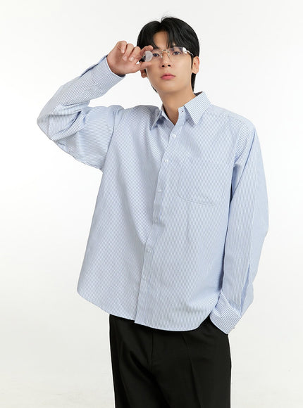 mens-stripe-buttoned-shirt-il412 / Stripe