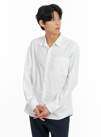 mens-basic-linen-shirt-ia401 / White