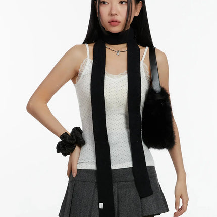 lace-dot-tank-top-id525 / White