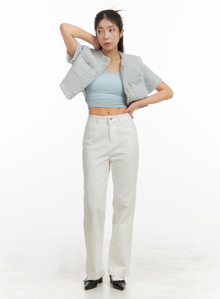solid-cotton-straight-pants-oa429 / White