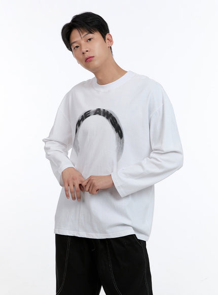 mens-graphic-cotton-long-sleeve-t-shirt-ig427 / White