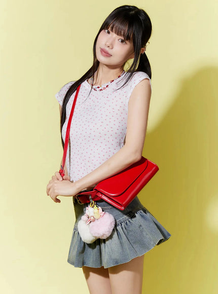 floral-cap-sleeve-top-cu515 / White