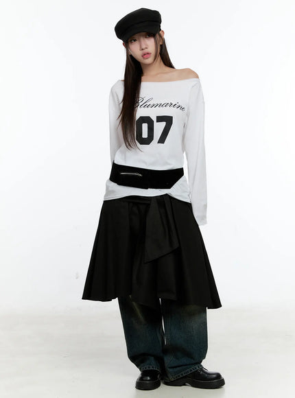 07-off-shoulder-long-sleeve-top-cs518 / White