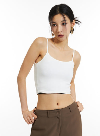 basic-crop-cami-in308 / White