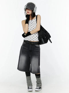 star-print-cami-iu518 / White