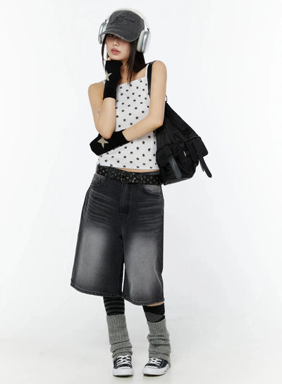 star-print-cami-iu518 / White